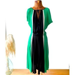 BCBG Max Azria Green/Blk/Wte Dress.